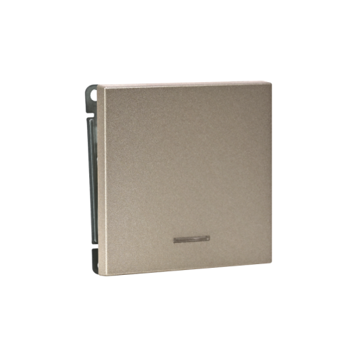 Выключатель кнопочный 1-кл. ArtGallery 10А с подсветкой механизм шампань SE GAL000516 фото 2