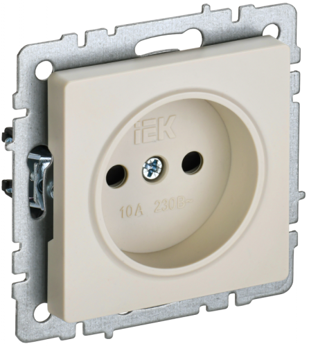 BRITE Роз. без з/к с з/ш 10А РСш10-2-БрКр беж. IEK | код BR-R13-10-K10 | IEK