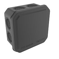 Коробка ответвительная с 8+2 кабельными вводами д.20/20мм, IP55,85х85х40мм, черный | код 53785B | DKC