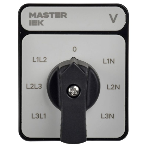 Переключатель кулачковый 10А (сх. 66) стандартная черн. рукоятка MASTER IEK MI-CS10-010-066-K02 Переключатель кулачковый 10А (сх. 66) стандартная черн. рукоятка MASTER IEK MI-CS10-010-066-K02