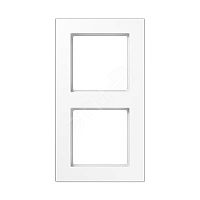 Рамка 2-я для горизонтальной/вертикальной установки Серия- A550 Материал- термопласт. Цвет- белый | код A5582BFWW | JUNG