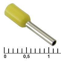 Наконечник на кабель RUICHI DN00708, жёлтая, 1.2x8 мм | код 90967 | Ruichi