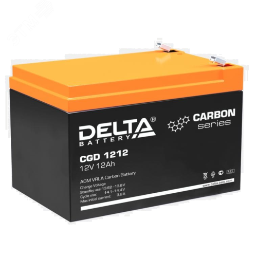 Аккумулятор CGD 12В 12Ач | код CGD 1212 | DELTA Аккумулятор CGD 12В 12Ач | код CGD 1212 | DELTA