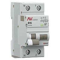 Автоматический выключатель дифференциального тока DVA-6 1P+N 16А (B) 10мА (A) 6кА EKF AVERES | код rcbo6-1pn-16B-10-a-av | EKF