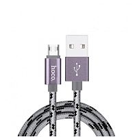 Кабель USB 2.0 hoco X2 текстильная оплетка, AM/microBM, матовый, 1м | код 6957531032205 | Hoco