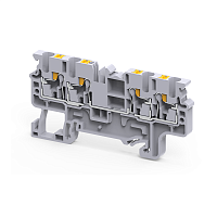 Клемма с 4-мя контактами push-in OptiClip СP-2,5-QUATTRO-(0,2-2,5)-I-BU-синий | код 331847 | КЭАЗ