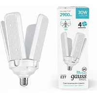 Лампа светодиодная LED 30 Вт 2900х80-240В E27 нейтральный Клевер-4 сегмента Basic | код 11732232 | GAUSS