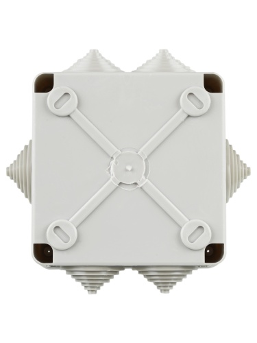 Коробка распаячная КМ для открытой проводки 100х100х45мм IP44 6 вводов (RAL 7035) | код UKO11-100-100-045-K41-44 | IEK фото 2