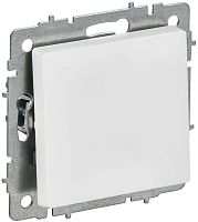 BRITE Выключатель 1-клавишный проходной 10А ВС10-1-6-БрАБ арктический белый IEK | код BR-V12-0-10-K91 | IEK