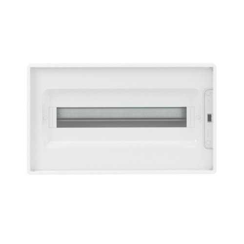 Щиток встраиваемый FRAME 18мод. с прозр. дверцей с 2 шинами PEN на 8 и 10 отверст. бел. DKC F18B1WT