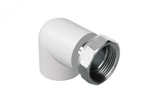 Угольник 25х3/4' с накидной гайкой полипропиленовый PPR | код 9888002534 | Политэк Угольник 25х3/4' с накидной гайкой полипропиленовый PPR | код 9888002534 | Политэк