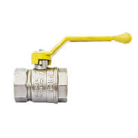 Кран шаровый латунный никелированный 11б27п ДУ 20 (3/4') ВР/НР рычаг GAS | код LD 47.353.20 | LD Pride