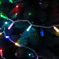 Гирлянда Нить 10м, свечение с динамикой, прозрачный ПВХ, 230В, цвет RGB | код 245-409 | NEON-NIGHT