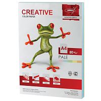 Бумага цветная CREATIVE color (Креатив) А4, 80 г/м2, 250 л., (5 цветов х 50 листов), микс пастель, БПpr-250r | код 110503 | CREATIVE