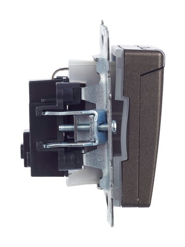 BRITE Розетка 1-местная с заземлением с защитными шторками и крышкой 16А IP44 РСбш10-3-44-БрТБ темная бронза | код BR-R16-16-44-K45 | IEK фото 6