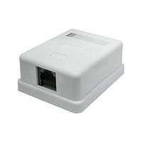 Розетка компьютерная 1-м 8P8C (RJ-45) UTP кат.5E | код 10-0307 | SUPRLAN