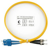 Cabeus FOP(d)-9-SC-ST-1,5m Шнур оптический duplex SC-ST 9/125 sm 1,5м LSZH | код 8384c | Cabeus