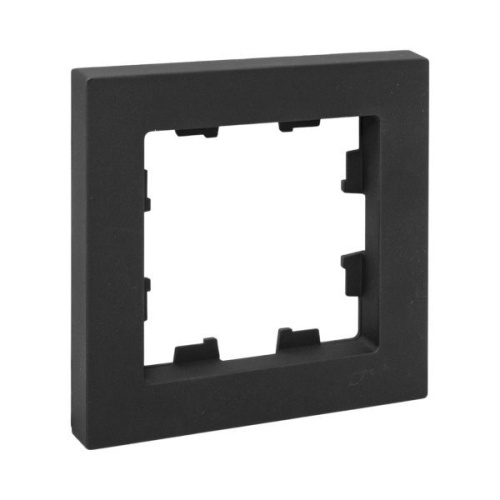 Эпика Рамка 1-местная черный пластик EKF | код UP1-FPB-01 | EKF