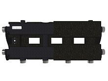 Коллектор модульный MK-60-3D.EPP на 3 контура G 1', магистраль G 1', с термоизоляцией до 60 кВт черный муар с серебром, ст. 09Г2С | код MK 6002T 20 | Gidruss