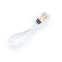 Кабель аудио Cablexpert CCAB-01-35MM-1MW, 3.5 джек (M)/3.5 джек (M), белый. 1м, блистер | код CCAB-01-35MM-1MW | Cablexpert