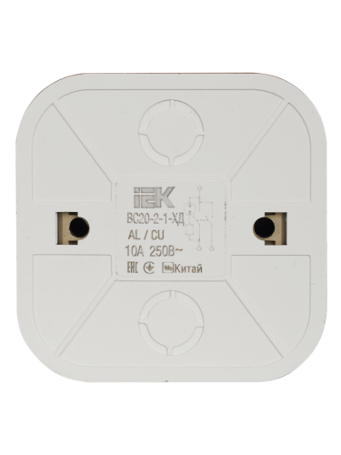 Выключатель 2-клавишный для открытой установки с индикацией ВС20-2-1-ХД 10А GLORY дуб | код EVH21-K24-10 | IEK фото 3