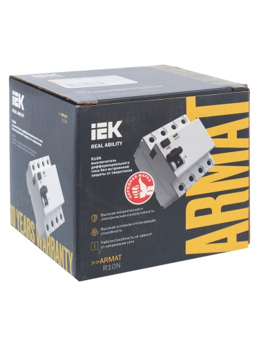 ARMAT Выключатель дифференциального тока R10N 4P 63А 300мА тип A | код AR-R10N-4-063A300 | IEK фото 4