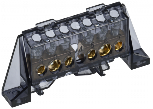 TEKFOR Шина N ноль в комб. изол. Стойка 8х12-3+3-Ч IEK | код TF-NN20-33-DP-K02 | IEK