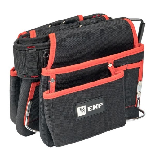 Сумка-пояс двухсекционная усиленная с двухшпеньковым ремнем С-12 Professional | код c-12 | EKF фото 3