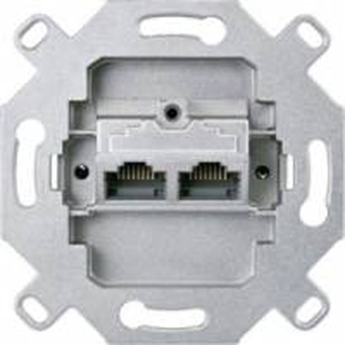 Розетка универсальная телефон/компьютер (RJ45) 2-ная, (экранированная) категория 6 Механизм. | код EPUAE8-8UPOK6 | JUNG