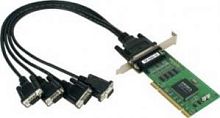 Плата мультипортовая для шины PCI (с поддержкой PCI и PCI-X) CP-104UL-DB9M | код. УТ0030040 | MOXA