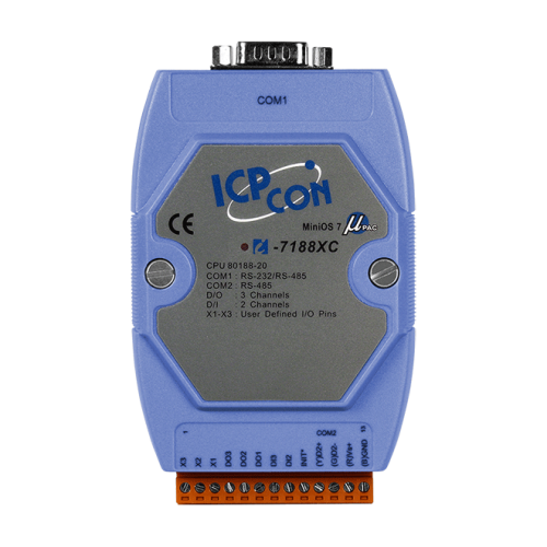 I-7188XC-512 CR Embedded Controller with developing tool kit and 512 flash,128 SRAM, Minios7 | код 00-01190403 | ICP DAS