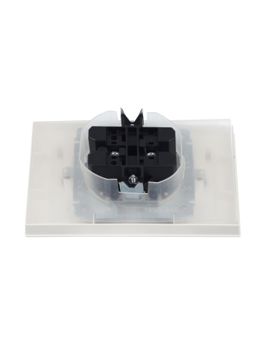 BRITE Розетка 2-местная с заземлением с защитными шторками и крышкой 16А в сборе IP44 РСбш12-3-44-БрЖ жемчуг | код BR-R26-16-44-K36-F | IEK фото 6