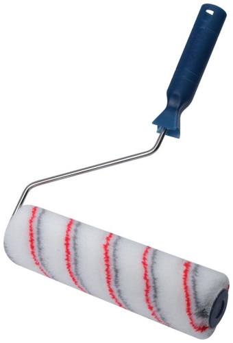 Валик полиакриловый со спиральными полосами каркасн.сист. диам.40/64мм ворс 12мм 230мм бел. FIT 02113 фото 2