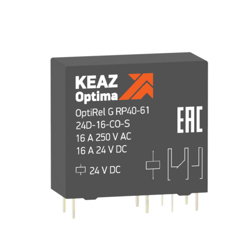 Реле промежуточное OptiRel G RP40-61-24D-16-CO-S | код 281036 | КЭАЗ