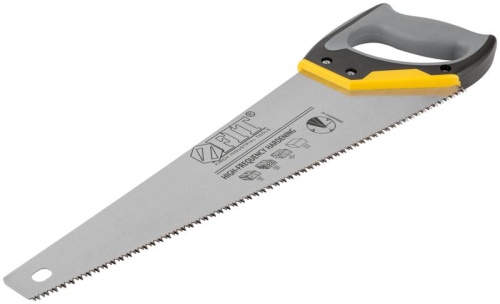 Ножовка по дереву средний каленый зуб 7 ТPI 3D заточка 3К пласт.прорезиненная ручка профи 450мм FIT 40452 фото 2 Ножовка по дереву средний каленый зуб 7 ТPI 3D заточка 3К пласт.прорезиненная ручка профи 450мм FIT 40452 фото 2