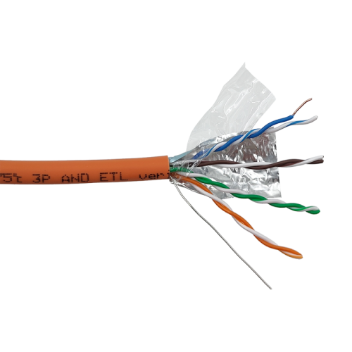 Кабель LANMASTER FTP 4 пары, кат. 5Е, 200Mhz, LSZH, оранжевый, 305 м | код LAN-5EFTP-LSZH-OR | LANMASTER