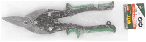 Ножницы по металлу усиленные CrV Профи, прорезиненные ручки, правые 250 мм | код 41572 | FIT фото 3