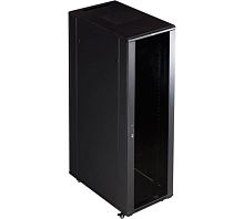 Шкаф 19 Business, 42U 800x1000, черный, передняя дверь стекло, задняя дверь распашная металл | код TWT-CBB-42U-8x10-G1 | TWT