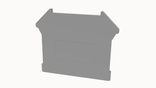 D-PC2.5-01P-11-00Z(H) Заглушка торцевая, для клеммных блоков PC2.5-01P/ PC4-01P/ PC6-01P/ PC10-01P, серый изол. (ш. 1.5 мм) | код 11060000068 | DEGSON