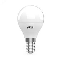 Лампа светодиодная LED 5.5 Вт 525 лм 4100К AC180-240В E14 шар P45 нейтральный (промоупаковка 3 лампы) Basic Gauss | код 10531252T | GAUSS