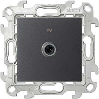 Механизм розетки одиночной TV СП IP20 графит | Код. 2450477-038 | Smon