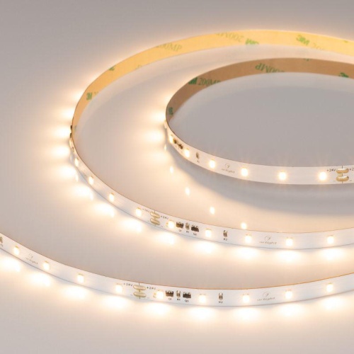 Лента светодиодная IC-A60-8mm 24V Warm 2700К 4.8Вт/м IP20 2835 стабилизированная (уп.10м) Arlight 037958 Лента светодиодная IC-A60-8mm 24V Warm 2700К 4.8Вт/м IP20 2835 стабилизированная (уп.10м) Arlight 037958