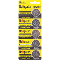 Элемент питания NBT-CR2430-BP5 | код 17466 | Navigator Group