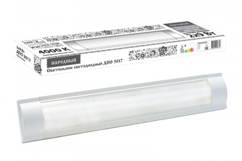 Светильник светодиодный LED ДПО 3017 1800 лм 2х9 Вт, 4000К Народный | код SQ0329-0039 | TDM НАРОДНЫЙ