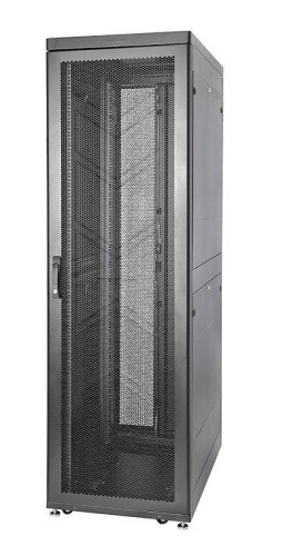 Шкаф Rackcenter 600х1200х42U перфорированная передняя и задняя двери без боковых стенок | код 60F-42-6C-94BL | Eurolan