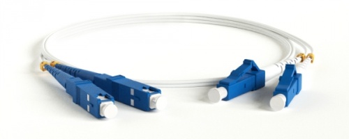 Патч-корд волоконно-оптический (шнур) SM 9/125 (G.657) LC/UPC-SC/UPC 2 мм duplex LSZH 5м, Hyperline FC-D2-9A1-LC/UR-SC/UR-H-5M-LSZH-WH | код 39439 | Hyperline