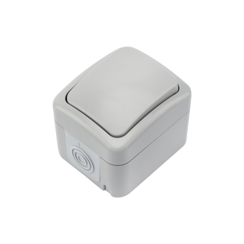 Переключатель проходной Mini OG IP54, о/у, серый KRANZ | код KR-78-0837 | KRANZ