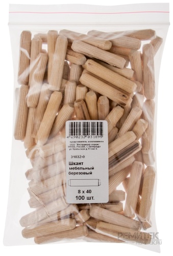 Шкант мебельный 10х50 березовый (100шт) | код 31034-0 | FIT