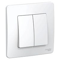 Переключатель 2-клавишный BLANCA, скрытый монтаж, белый | код. BLNVS106601 | Schneider Electric