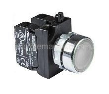 Кнопка нажимная круглая белая CM102DB (1НО+1НЗ) | код CM102DB | EMAS